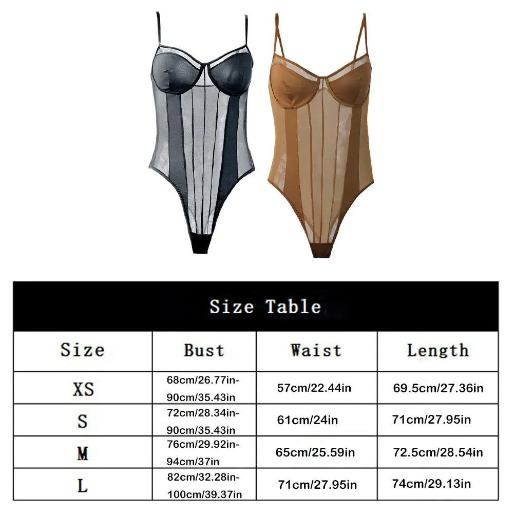 Deep V-Neck Adjustable Strap Shapewear Bodysuit
